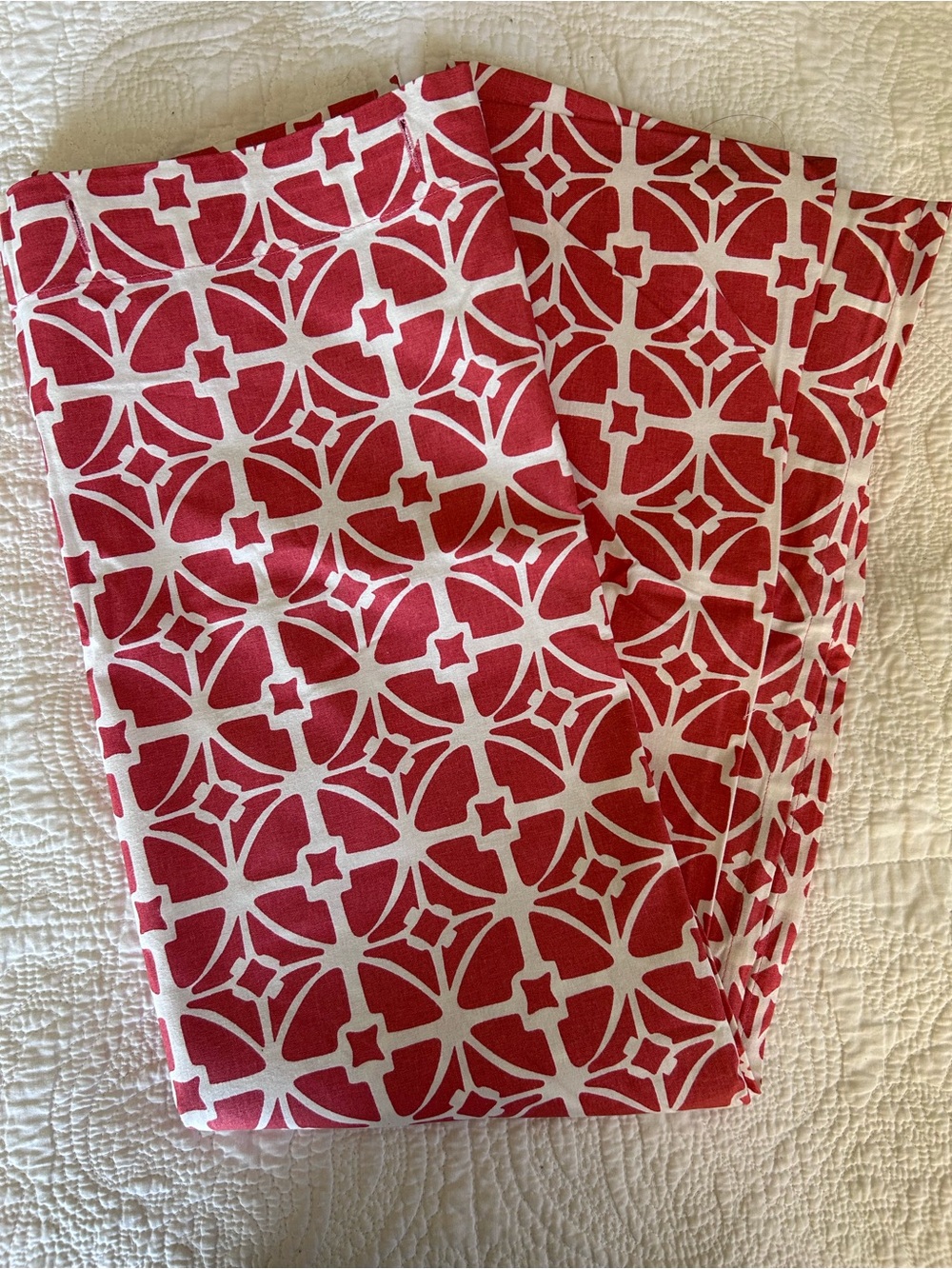 WORLD MARKET • Trellis Patterned Fabric Shower Curtain
